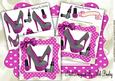 Pink/black Polkadot Shoes with Access 8x8 Mini Kit