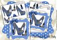 Baby Blue/black Polkadot Shoes 8x8 Mini Kit