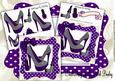 Dark Purple Polkadot Shoes with Access 8x8 Mini Kit