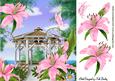 Flower Gazebo with Pink Lillies and Butterfly