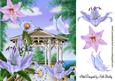 Flower Gazebo with Lilac Lillies and Butterfly