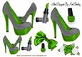 Green Polka Dot Shoes with Access A4