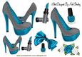 Bright Blue Polka Dot Shoes with Access A4