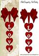 Red Love Hearts on a Bow, Tall Dl