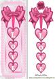 Pink Love Hearts with Rose on Lace Tall Dl