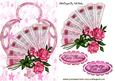 Pink Roses on a Lace Fan