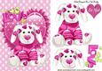 Little Puppy on Pink Heart with Love