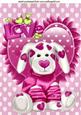 Little Puppy on Pink Heart with Love A4
