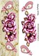 Pink Roses with Love Birds Tall Dl
