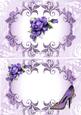 Purple Princess Shoe with Gold and Roses A5 Insert