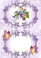 Pretty Morning Glory Flowers with Butterflie A5 Insert