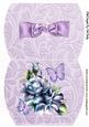Blue Roses with Lilac Bow and Butterflies Pillow Box