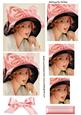 Vintage Lady in Hat with Bow Pyramids