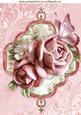 Pink Roses and Pink Butterflies A4