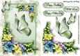 Spring Flowers and Green Butterflies