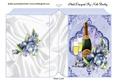 Blue Rose with Champage Folded Book
