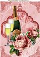 Pink Vintage Roses with Champagne A4
