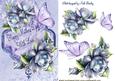 Happy Mothers Day Pretty Blue Roses & Butterflies