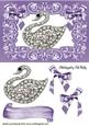 Diamond Swan with Purple Bows