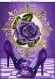 Purple Sparkle Shoes with Purple Roses A4