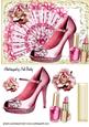 Pink Fan with Pretty Shoe and Lippy
