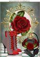 Red Rose with Perfume and Boots A4