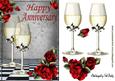 Red Roses and Champagne for a Anniversary