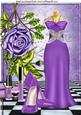 Purple Evening Gown with Shoes and Rose A4