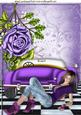 I Just Love My Purple Sports Car with Roses & Hearts A4