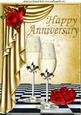 Gold Drapes Set the Mood, Red Rose for Anniversary A4