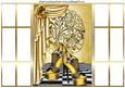Gold Shoes with Gold Drapes French Gatefold