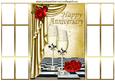 Gold Drapes, Red Rose Anniversary French Gatefol