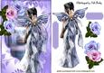Pretty Faerie with Lilac/pink Roses with Waterfall