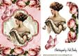 Elegant Lady in Ball Gown with Roses