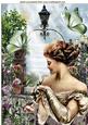In the Garden with Flowers and Vintage Lady A4