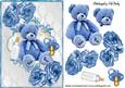 Blue Teddy for Baby Boy, with Bottle & Dummy