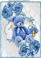 Blue Teddy for Baby Boy, with Bottle A4