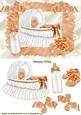Baby Girls Peach Bassinet with Baby Bottle