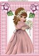 Little Flower Girl in Pink A4