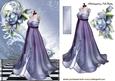 Lilac Vintage Gown with Blue Roses
