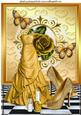 Gold Dress, Butterflies and Gold Shoes A4