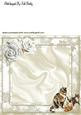 Cute Vintage Cats & Kittens in Floral Frame 8x8 Insert