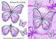 Pretty Purple Butterflies in Pearl Frame