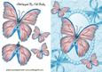 Pretty Turq Butterflies in Pearl Frame