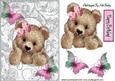 Cuddly Brown Teddy in Pink, with Butterflies