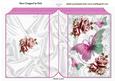 Pink Butterflies, Pink Roses in Folded Book