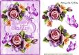Lilac and Peach Roses for a Birthday