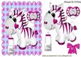 Little Zebra in Pink with Babies Bottle