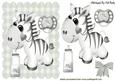 Little Zebra in Silver with Babies Bottle