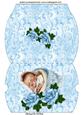 Cute Little Baby Boy with Blue Roses Pillow Box